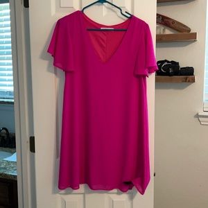 Float pink mini dress